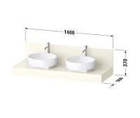 Vorschau: Duravit Balcoon Konsole 140x55cm für 2 Aufsatzwaschbecken