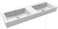 Vorschau: Kaldewei Puro MOD.3170 Wand-Doppelwaschtisch 130x46cm, weiß mit Perl-Effekt, mit Ablaufgarnituren ohne Hahnloch