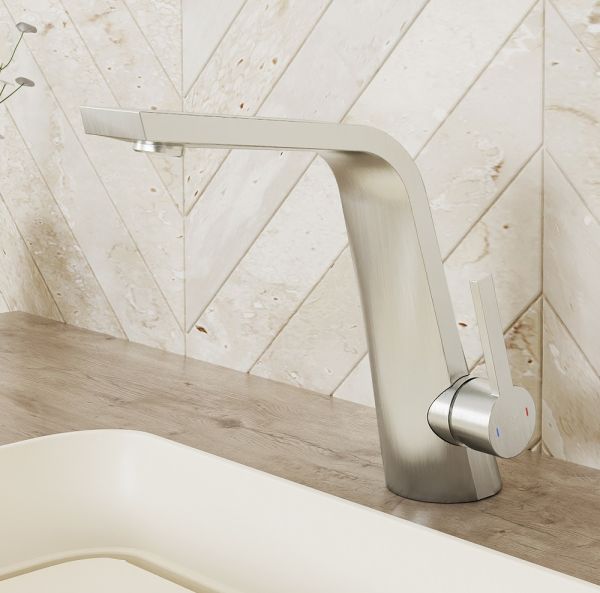 Steinberg Serie 260 Waschtisch-Einhebelmischbatterie ohne Ablaufgarnitur 26010101BN brushed nickel