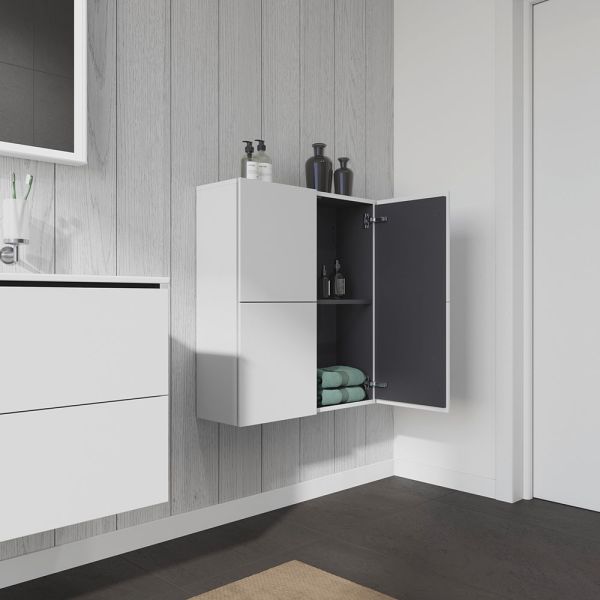 Duravit L-Cube Halbhochschrank 70x80x24,3cm mit 2 Türen