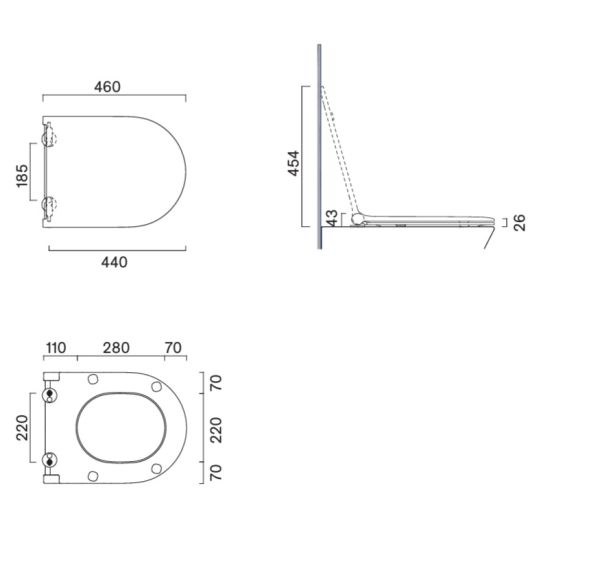 Catalano Sfera-Zero Soft-close Plus WC-Sitz, mit Absenkautomatik SCSTP