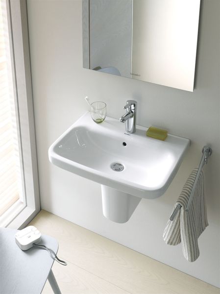 Duravit DuraStyle Waschtisch 60x44cm, mit 1 Hahnloch, mit Überlauf, weiß 2319600000