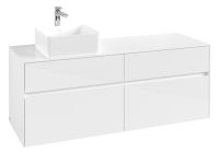 Villeroy&Boch Collaro Waschtischunterschrank passend zu Aufsatzwaschtisch 140cm, weiß, C04600DH