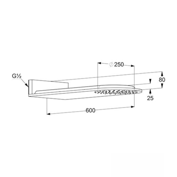 Kludi A-QA Kopfbrause Ø250mm mit Volumenstrahl, chrom