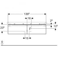 Vorschau: Geberit Xeno² Waschtischunterschrank 139,5x35cm mit 2 Auszügen