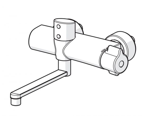 Hansa Hansaclinica Waschtisch-Elektronik-Thermostat-Batterie, Batteriebetrieb, 286mm, chrom