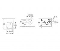 Vorschau: Villeroy&Boch Avento Wand-Tiefspül-WC, spülrandlos DirectFlush, inkl. WC-Sitz SlimSeat, Combi-Pack 5656RS01