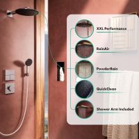 Vorschau: hansgrohe Raindance Alive S Duschkopf 300 2 Strahlarten mit Brausearm, brushed bronze