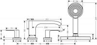 Vorschau: Hansgrohe Vivenis 4-Loch Wannenrandarmatur mit Schlauchbox (sBox),chrom 75444000