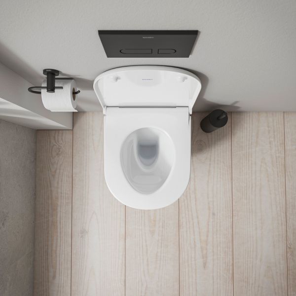 Duravit D-Code Wand-WC Compact rimless Set mit SoftClose WC-Sitz 48x37cm, weiß 45150900A1