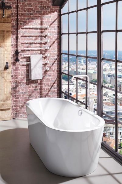 Kaldewei Meisterstück Classic Duo Oval freistehende Badewanne 170x75cm, weiß Mod.1113 202942680001
