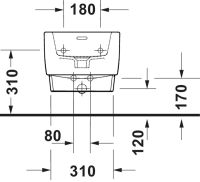 Vorschau: Duravit Balcoon Wandbidet, DuraShield, weiß