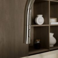 Vorschau: Kludi AUREA Küchenarmatur mit ausziehbarer Geschirrbrause, chrom