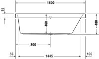 Vorschau: Duravit Happy D.2 Einbau-Badewanne rechteckig, Rückenschräge rechts, 160x70cm, weiß
