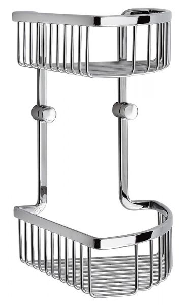 Smedbo Sideline Eckseifenkorb doppelt, chrom DK2041