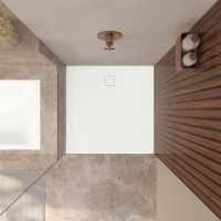 Kaldewei Aluvia SolidLite Duschwanne quadratisch mit Invisible Grip, weiß