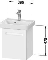 Vorschau: Duravit No.1 Waschtischunterschrank 39cm mit 1 Tür, passend zu Waschtisch Duravit No.1 074345