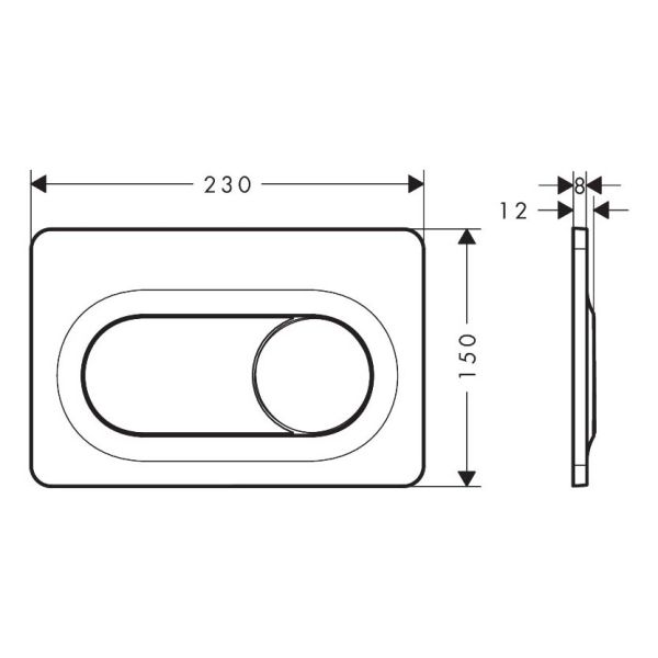 hansgrohe iFrame Original S Betätigungsplatte, rund, für 2-Mengen-Spülung