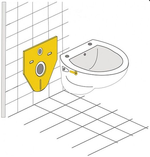 HAAS Schallschutz-Montage-Sets für Wand-WC und Bidets, 4mm