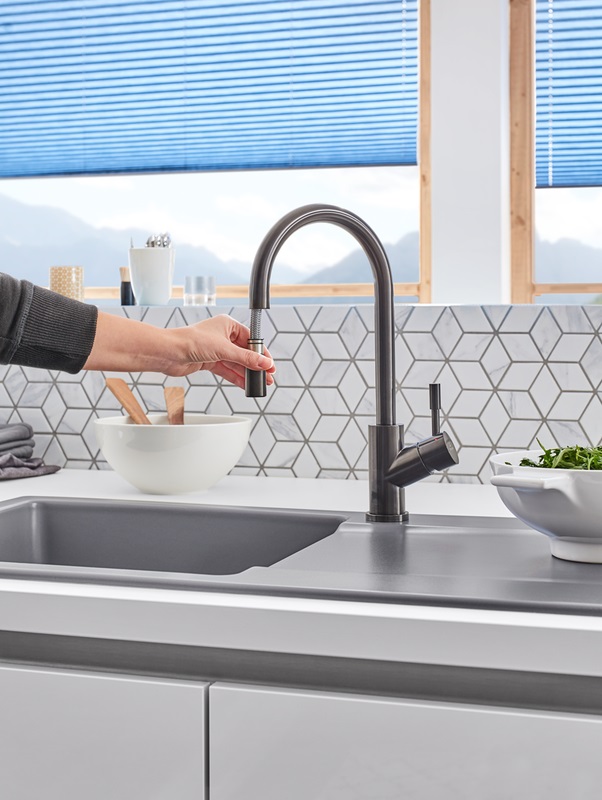 Moen Küchenarmatur Mit Hohem Auslauf & Power Boost – Herausziehbar, Fleckenresistent, Edelstahl