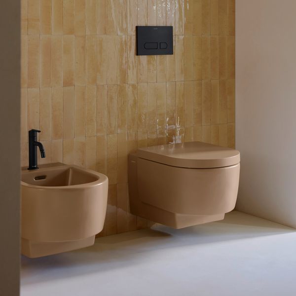 Duravit Balcoon WC-Sitz D-Form überlappend, ohne Absenkautomatik, clay terra matt
