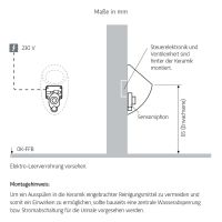 Vorschau: WimTec INSIDE - 230 V Berührungslose Einzelurinalsteuerung mit Freispül-Automatik 102536