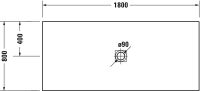 Vorschau: Duravit Sustano Duschwanne 180x80cm, rechteckig, schneidbar technische Zeichnung