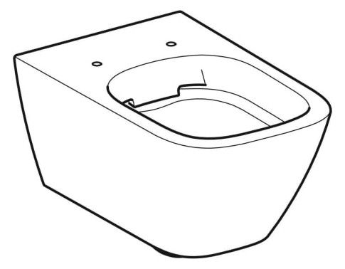 Geberit Smyle Square Wand-WC Tiefspüler, geschlossene Form, Rimfree, weiß_2