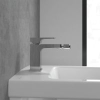 Vorschau: Villeroy&Boch Architectura Square Einhebel-Bidetarmatur mit Ablaufgarnitur