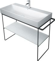 Duravit DuraSquare Metallkonsole bodenstehend/Wandmontage zu Waschtisch 235310, schwarz matt 0031034600