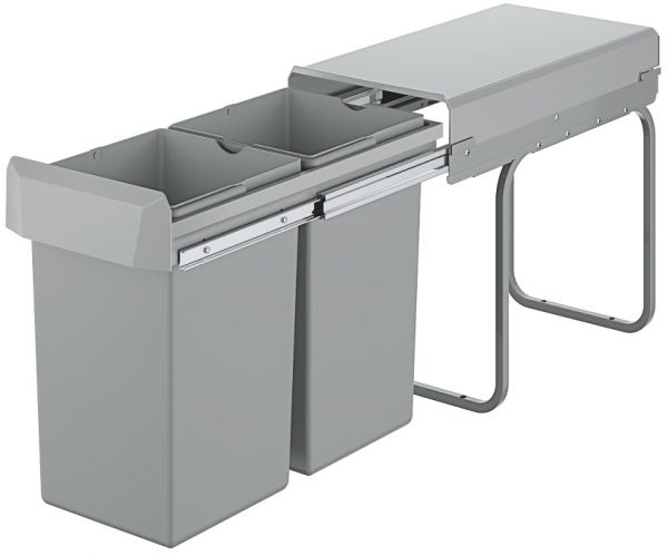 Grohe Blue Mülltrennsystem für Küchenschrank ab 30cm, 2x15Liter, grau