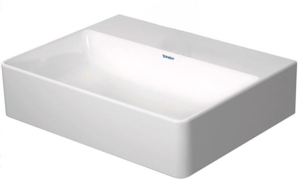 Duravit DuraSquare Handwaschbecken rechteckig 45x35cm, ohne Hahnloch, WonderGliss, geschliffen, weiß