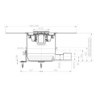 Vorschau: HL FlexBox, komplettes Installations-Set für flache Duschtassen mit Edelstahl-Abdeckung HL570
