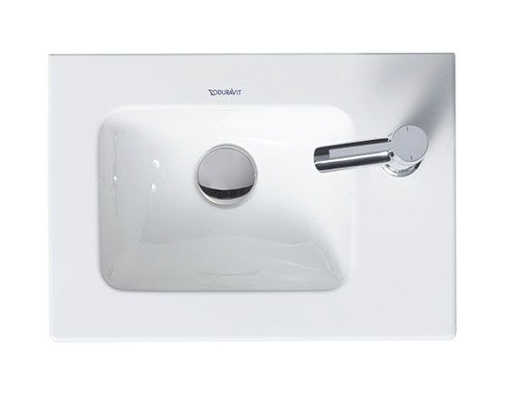 Duravit ME by Starck Handwaschbecken rechteckig 43x30cm, mit Hahnloch, ohne Überlauf, weiß 0723430041