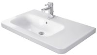 Vorschau: Duravit DuraStyle Waschtisch rechteckig 80x48cm, mit Hahnloch, mit Überlauf, Becken links, weiß 2325800000