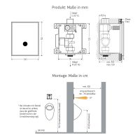 Vorschau: WimTec PROOF U8 HyPlus berührungslose Einzelurinalsteuerung 9V Batteriebetrieb, edelstahl