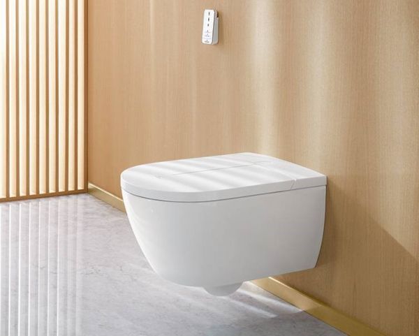 Villeroy&Boch Combipack ViClean-I100 Dusch-WC spülrandlos DirectFlush, weiß CeramicPlus