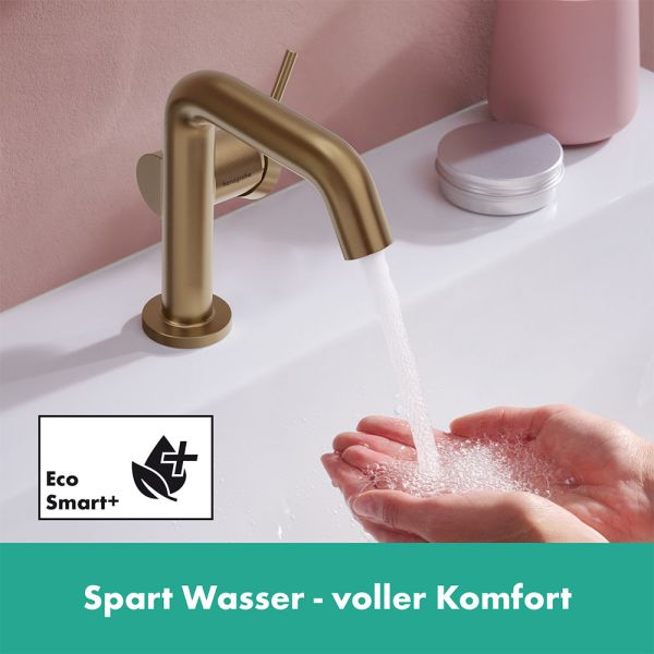 Hansgrohe Tecturis S Waschtischarmatur 110 Fine CoolStart wassersparend+, Push-Open, brushed bronze