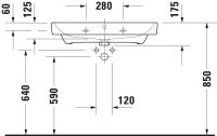 Vorschau: Duravit Duravit No.1 Waschtisch 80x46cm, mit Überlauf, ohne Wondergliss, weiß 23758000002