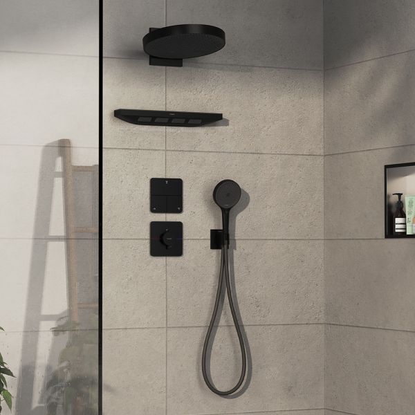 Hansgrohe ShowerSelect Comfort Q Ventil Unterputz für 3 Verbraucher, schwarz matt