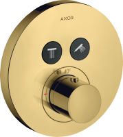 Vorschau: Axor ShowerSelect Thermostat Round Unterputz für 2 Verbraucher, rund Polished Gold Optic 36723990
