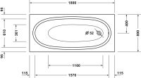 Vorschau: Duravit Balcoon Einbaubadewanne 180x80cm, weiß matt
