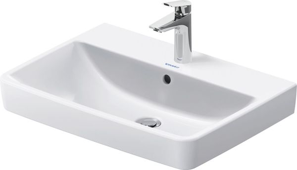 Duravit No.1 Waschtisch rechteckig 65x46cm, mit Hahnloch, mit Überlauf, weiß 2375650000