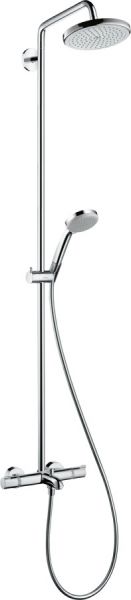 Hansgrohe Croma 220 Air 1jet Showerpipe mit Thermostat Wanne, chrom