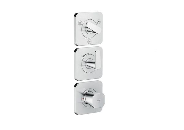 Axor Citterio C Thermostatmodul 38x12cm Unterputz mit Rosetten, softsquare, chrom 49710000