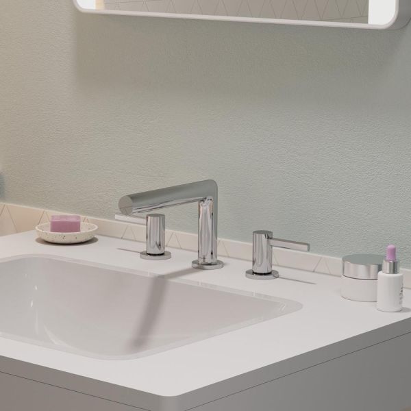 hansgrohe Zesis S 3-Loch Waschtischarmatur 100 mit Zugstangen-Ablaufgarnitur chrom 74733000