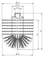 Vorschau: Avenarius WC-Bürstenkopf Ø83mm, weiß