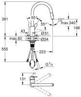 Vorschau: Grohe Get Einhand-Spültischbatterie mit Dual Spülbrause, chrom