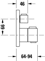 Vorschau: Duravit Duschthermostat Unterputz 1 Verbraucher eckig, schwarz matt