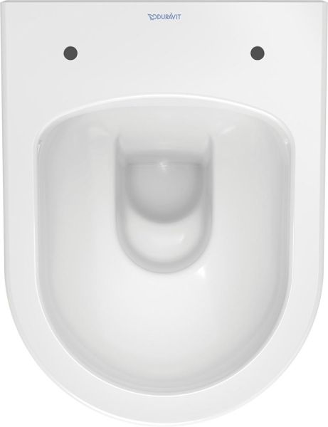 Duravit ME by Starck Wand-WC 48x37cm, rund, HygieneGlaze, rimless, Durafix, weiß/weiß seidenmatt